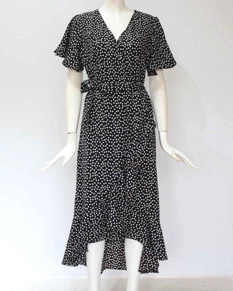 Robe longue bohème en mousseline imprimé floral — vue 4