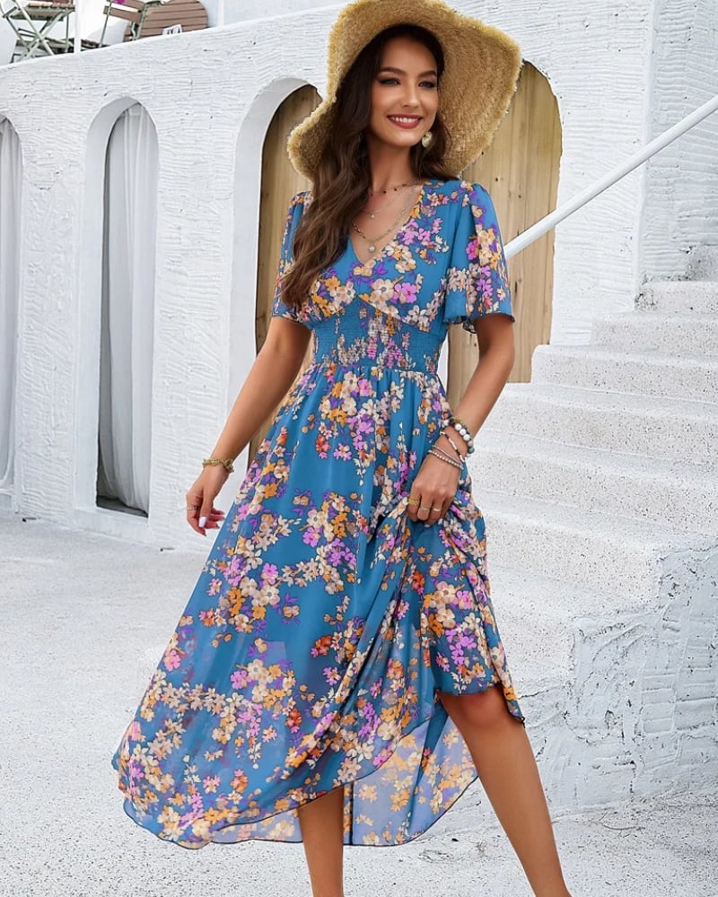 Robe longue bohème fleurie — vue 8