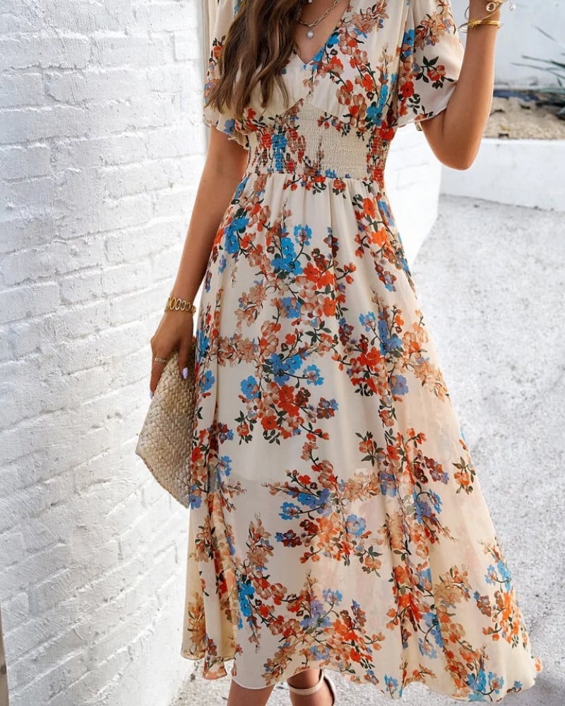 Robe longue bohème fleurie — vue 4