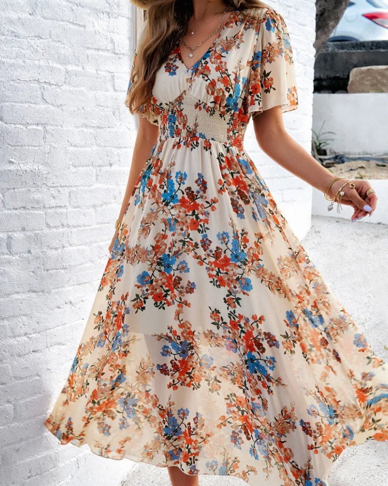 Robe longue bohème fleurie — vue 3