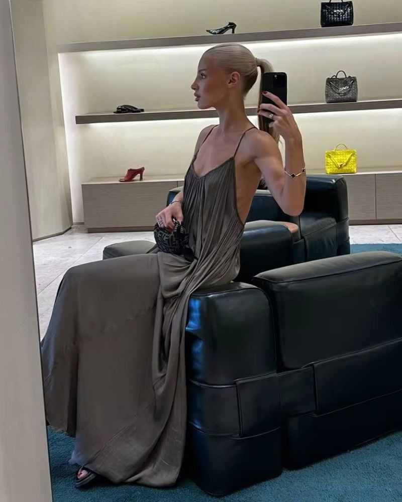 Robe longue bohème fluide au dos nus — vue 2