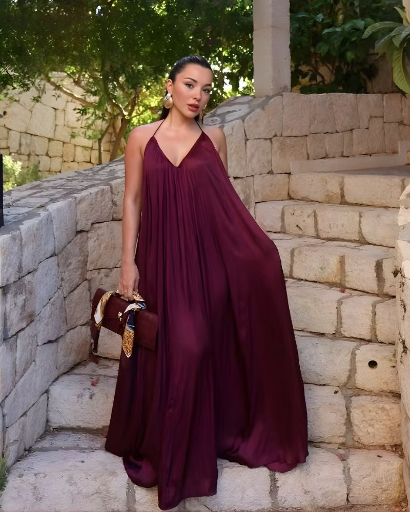 Robe longue bohème fluide au dos nus — vue 8