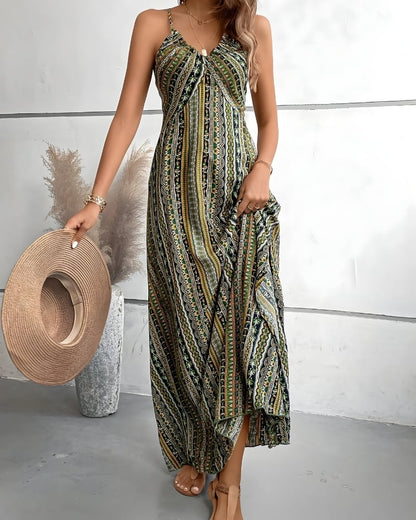 Robe longue bohème plage dos nu ethnique — vue 9