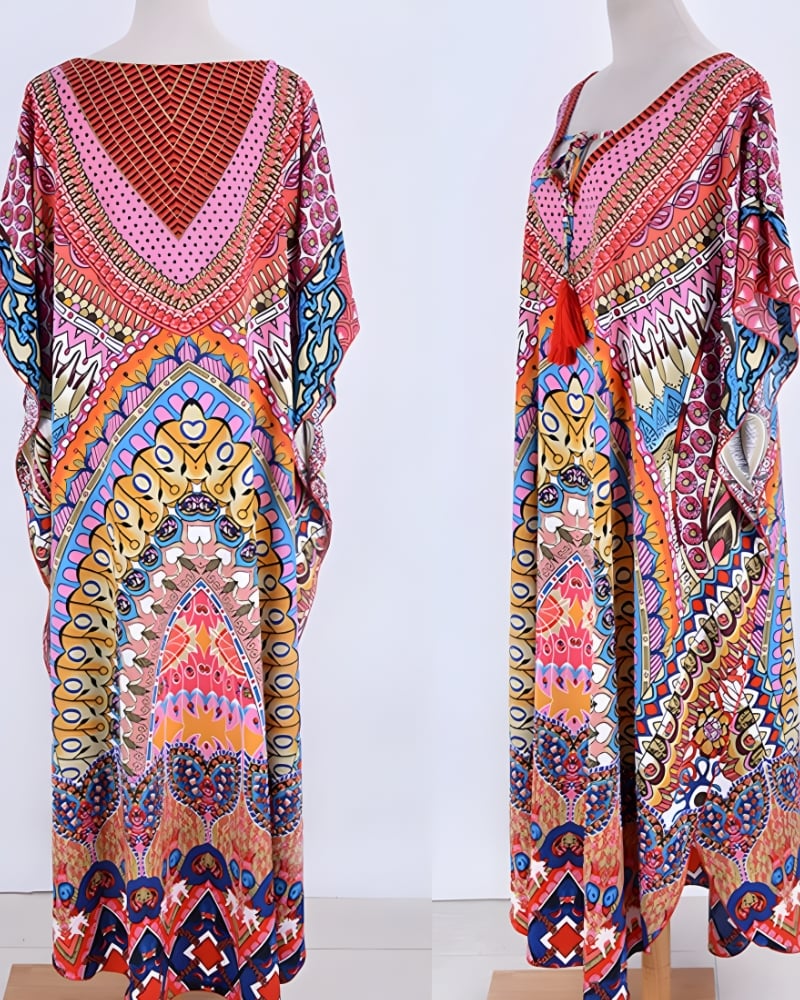 Robe longue couverture plage imprimé bohème — vue 4