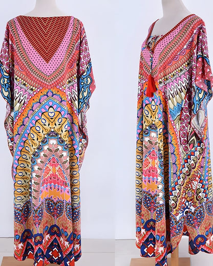 Robe longue couverture plage imprimé bohème — vue 4