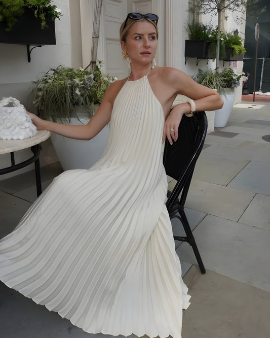 Robe longue dos nu col licou bohème — BOHERIS