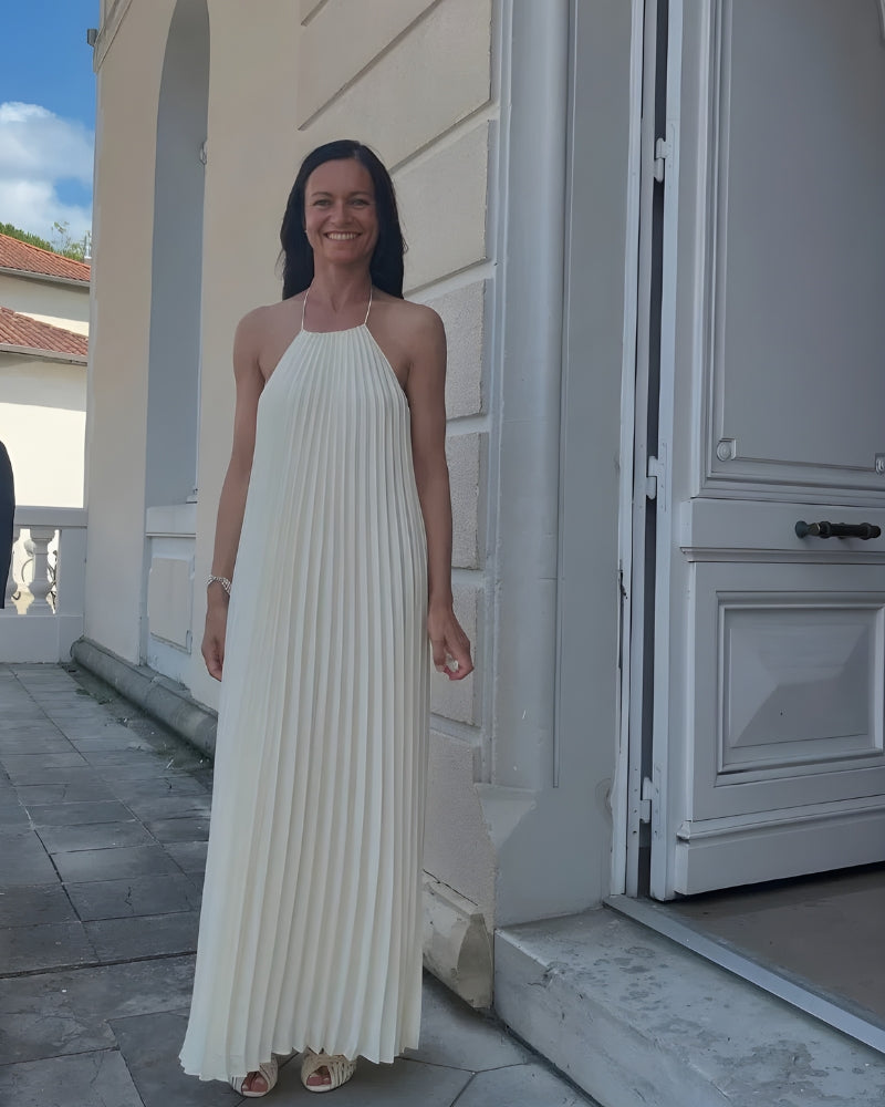 Robe longue dos nu col licou bohème — vue 2