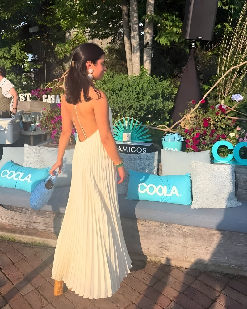 Robe longue dos nu col licou bohème — vue 5
