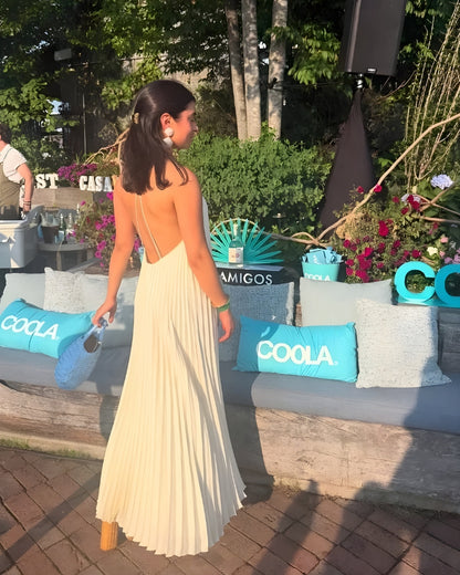 Robe longue dos nu col licou bohème — vue 5