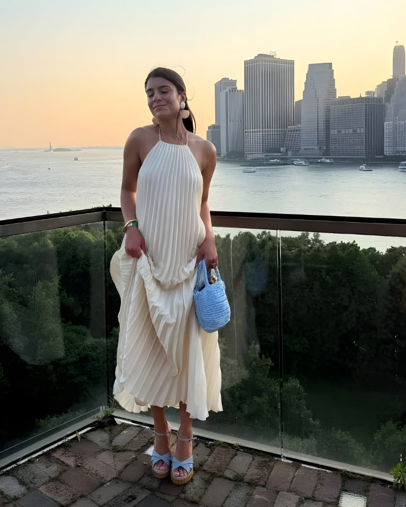Robe longue dos nu col licou bohème — vue 4