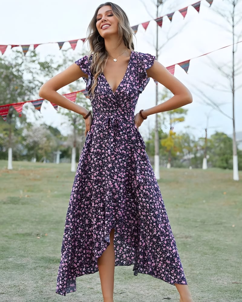 Robe longue été manches papillon bohème — vue 8