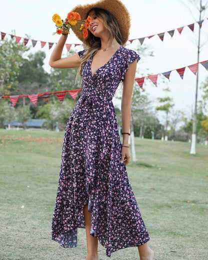 Robe longue été manches papillon bohème — vue 9