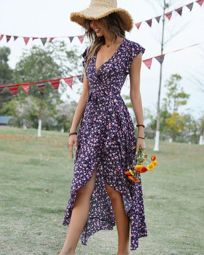 Robe longue été manches papillon bohème — vue 10