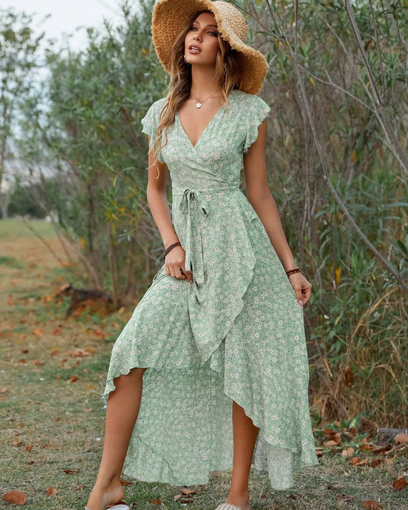 Robe longue été manches papillon bohème — vue 2