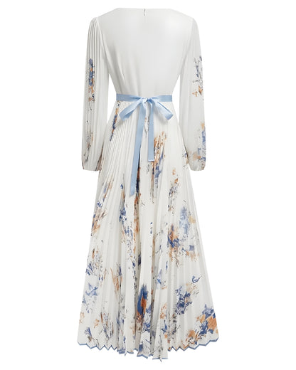 Robe longue imprimé col v bohème été — vue 8