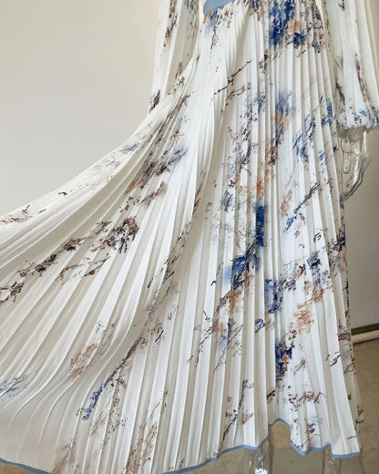 Robe longue imprimé col v bohème été — vue 6
