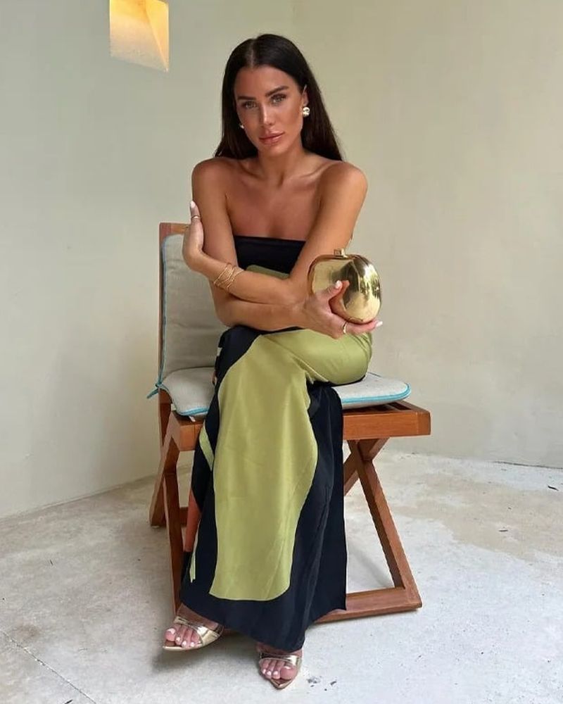 Robe longue imprimée artistique — vue 6