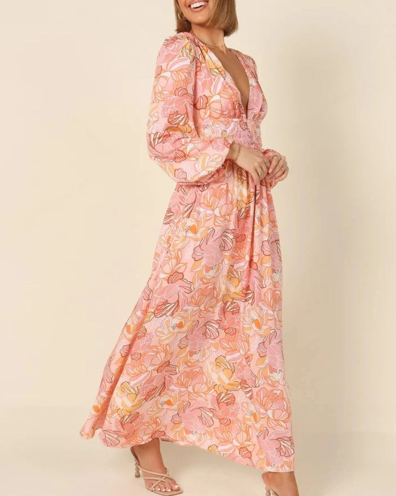 Robe longue bohème fleurie — vue 4