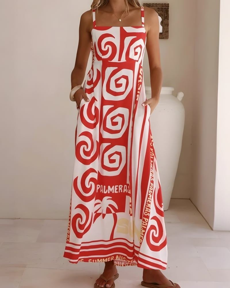 Robe bohème longue imprimé floral romantique — vue 6