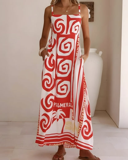 Robe bohème longue imprimé floral romantique — vue 6