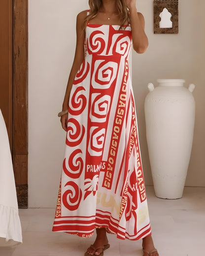 Robe bohème longue imprimé floral romantique — vue 5