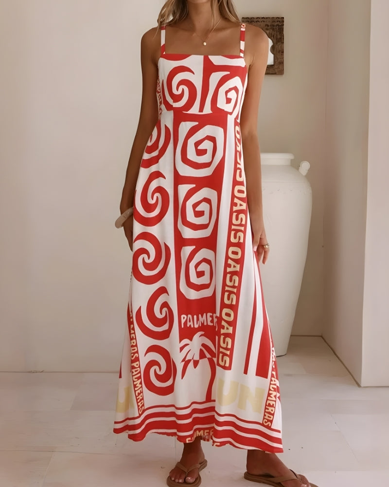 Robe bohème longue imprimé floral romantique — vue 4