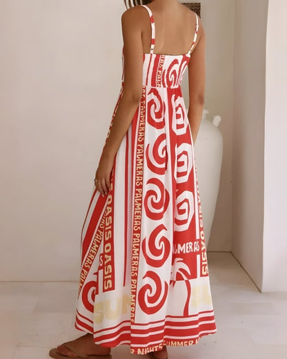 Robe bohème longue imprimé floral romantique — vue 3